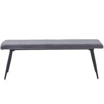 Dark grey store upholstered bench